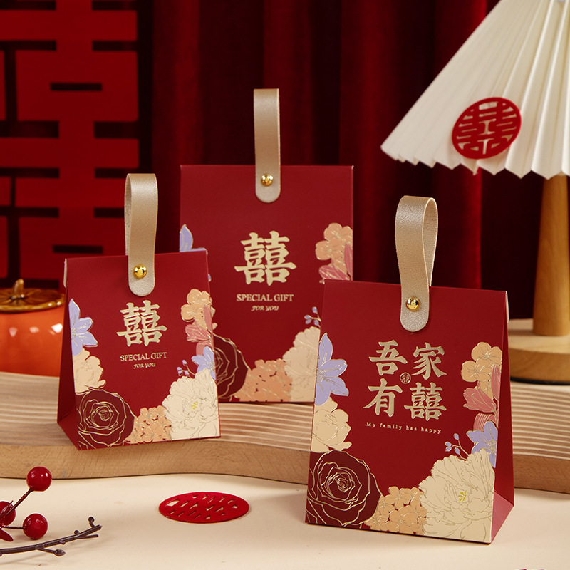 Wedding Candy Box 2025 New Satchel Wedding Candy Bag Engagement Candy Gift Box Wedding Candy Box Companion Gift Box Empty Box