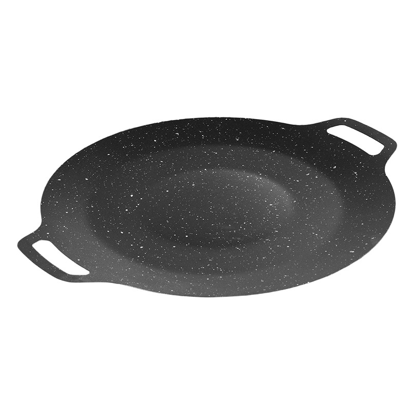 Outdoor camping maifan stone Korean barbecue plate outdoor barbecue plate card oven baking plate non-stick barbecue pot teppanyaki