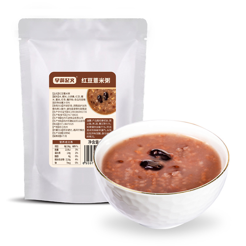 [Wholesale] Red Bean Barley Porridge, Instant Porridge for Catering, Pre-Made Porridge, Breakfast Porridge, Convenient Porridge, 400G/Bag