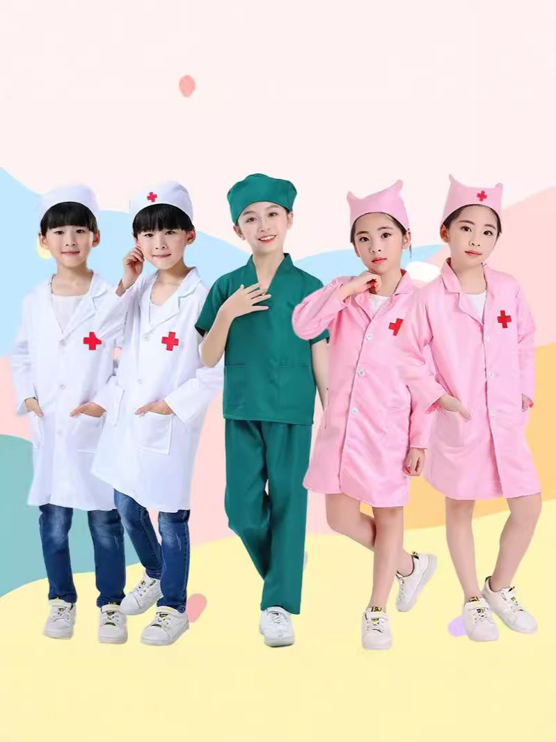 Детские медицинские униформы белые халаты униформы медсестры хирургические униформы профессиональные униформы для научных экспериментов