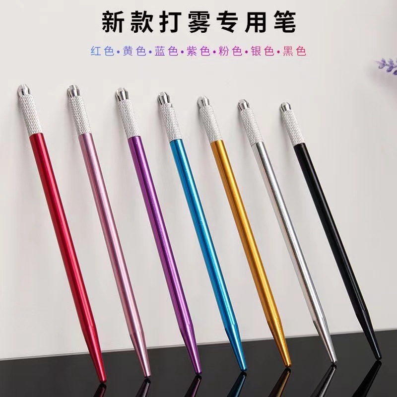 Tattoo Embroidery Handmade Fogging Pen Eyebrow Tattoo Fogging Magic Pen Round Three Round Five Needle Eyebrow Tattoo Pencil Semi-Permanent Supplies Tools Lightweight