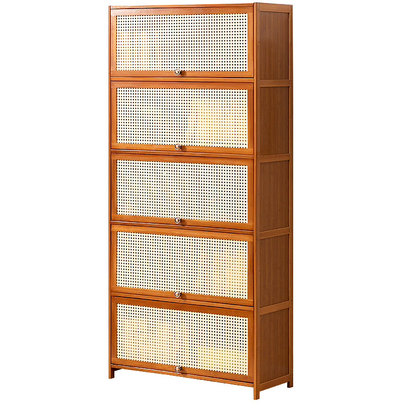 Bookshelf Bookcase Storage Rack with Cabinet Door Storage Cabinet Integrated Patch Cabinet Display Cabinet Floor-Standing Multi-Layer Living Room Storage Cabinet