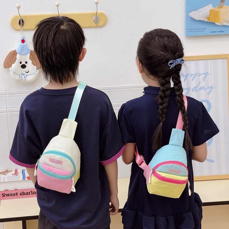 Creative and Trendy Dopamine Travel Mini Mobile Phone Bag, Small School Bag, Contrasting Color Cross-Body Bag for Outings, Versatile Daily Use Bag