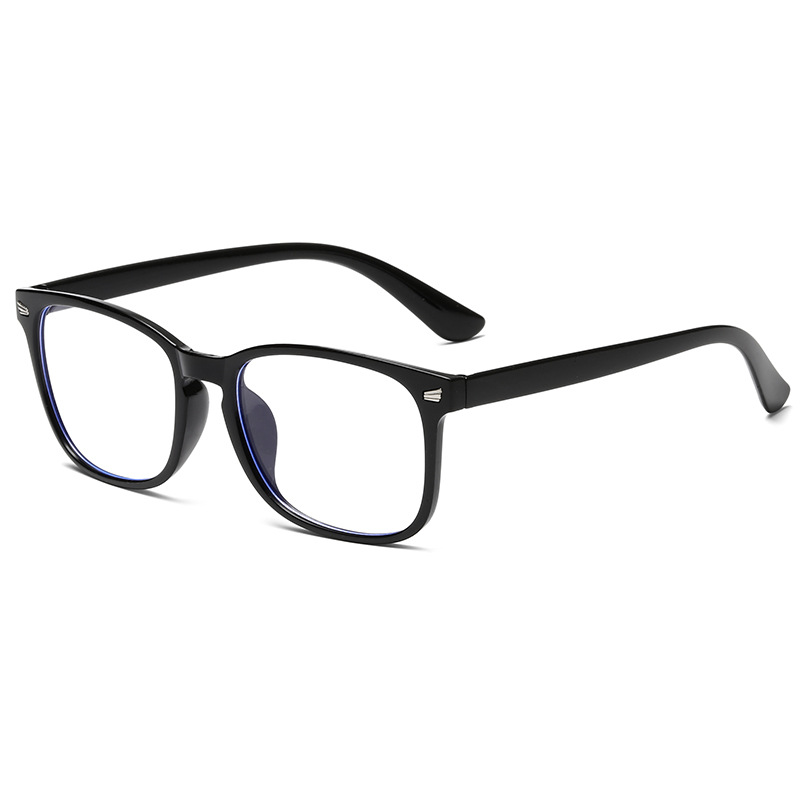 Retro flat lens men's and women's anti-blue light glasses anti-ultraviolet square frame nail glasses frame computer mirror 8082