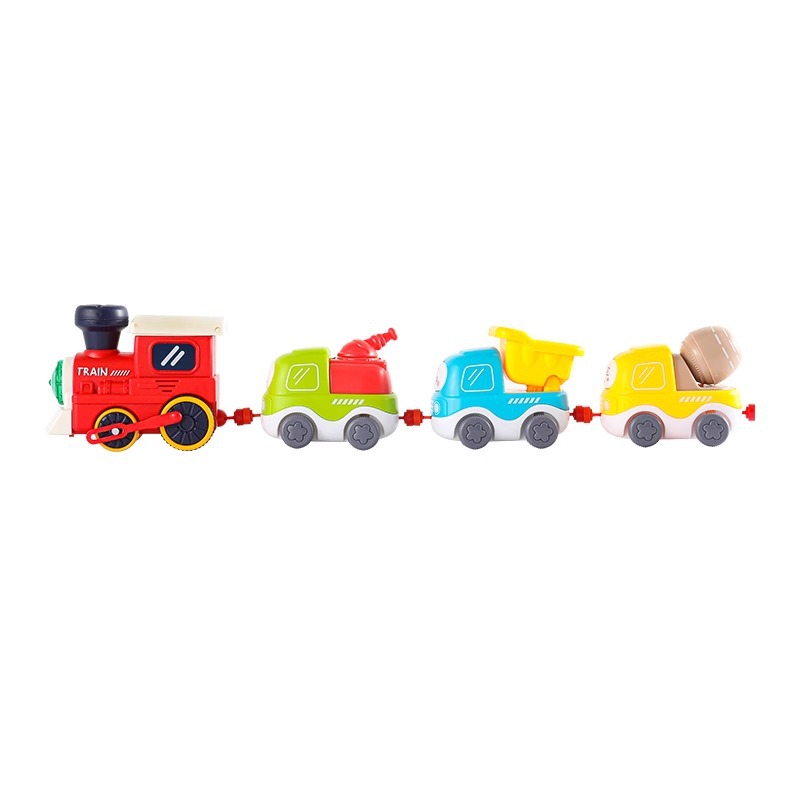 Cross-Border Amazon Electric Magnetic Steam Track Train with Light and Music Toy Assembly Track for Boys
