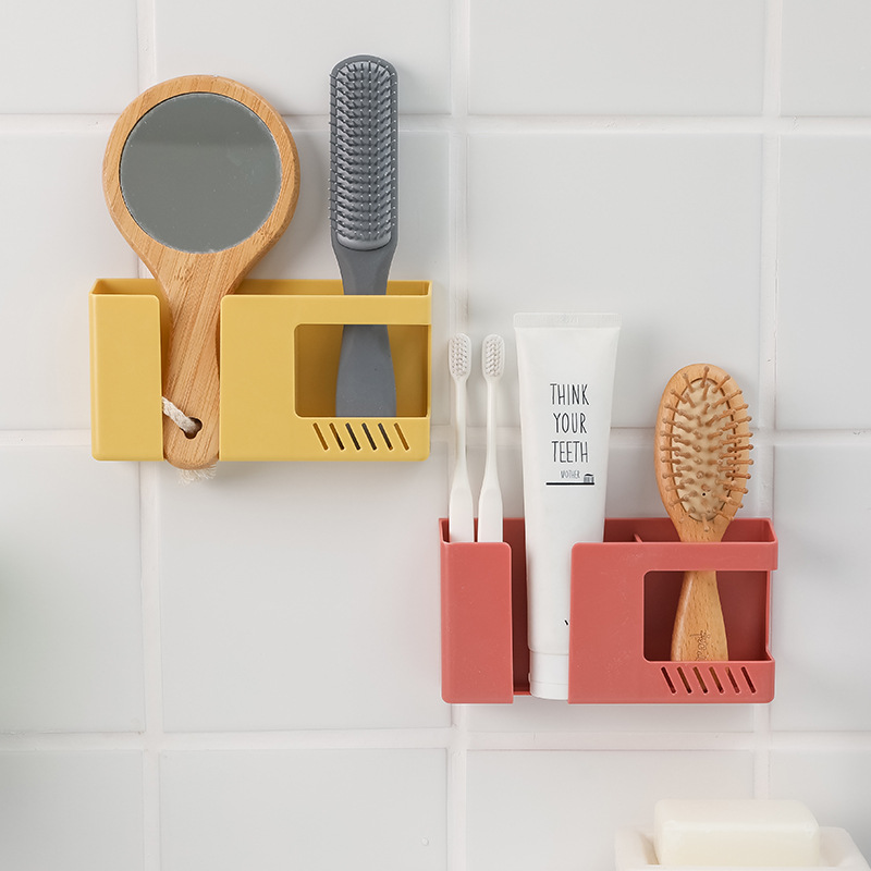 TV Air Conditioner Remote Control Storage Box Punch-Free Seamless Wall Hanging Box Mobile Phone Charging Wall Hanging Box Wall Hanging Rack