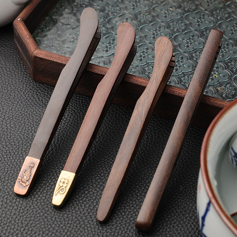 Эбеновые щипцы для чая, пинцеты, щипцы для чашки, набор для чайной церемонии, инструменты для приготовления чая, аксессуары для набора кунг-фу