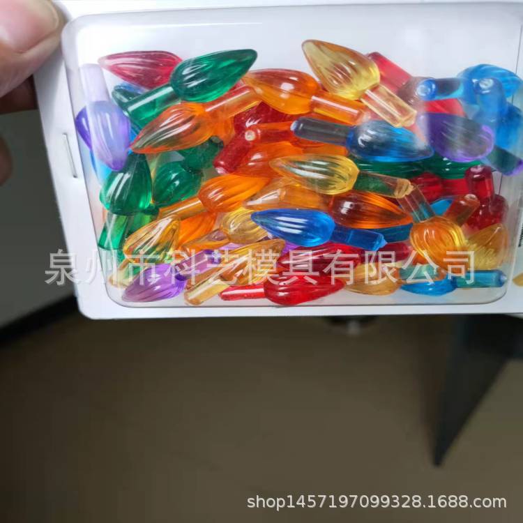 New Ceramic Christmas Tree Decoration Small Light Bulb Luminous Insert Light-Transmitting Lamp Bead Decoration DIY Holiday Accessories