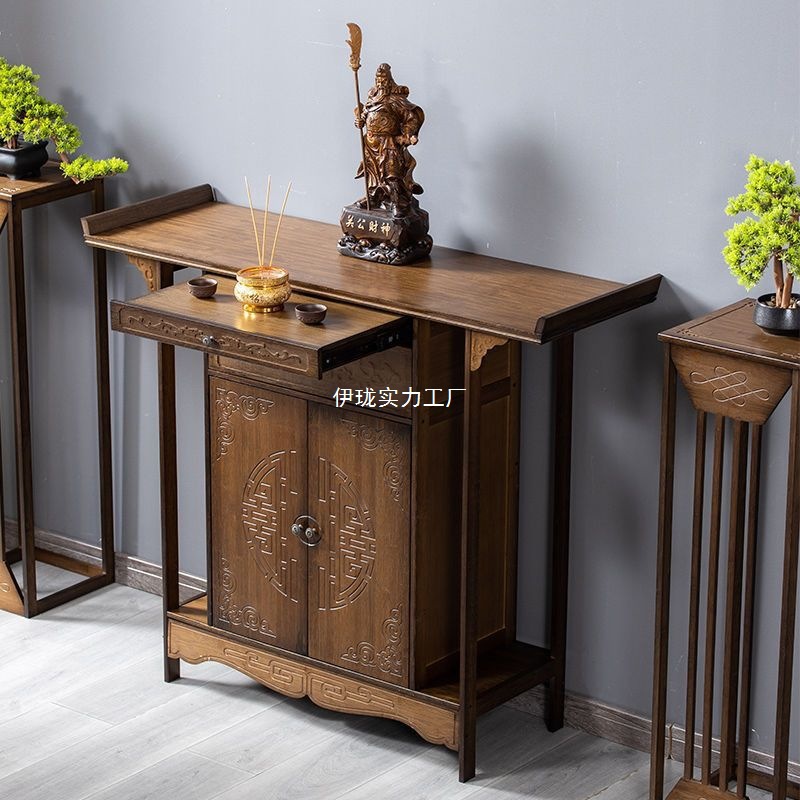 Стол для поклонения из массива дерева, стол Будды для дома, простой ароматный стол, стол бога, шкаф для китайского святилища, стол для поклонения