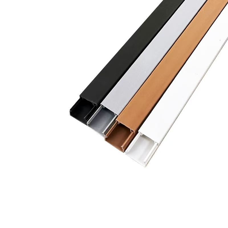 pvc trunking open-mounted self-adhesive wire trunking optical fiber network cable invisible trunking open-wire square crimping trunking