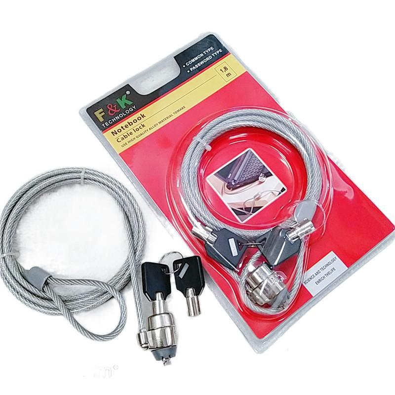 Замок для ноутбука F & K новая вторая генерация без запаха толстая стальная проволока 1.8м