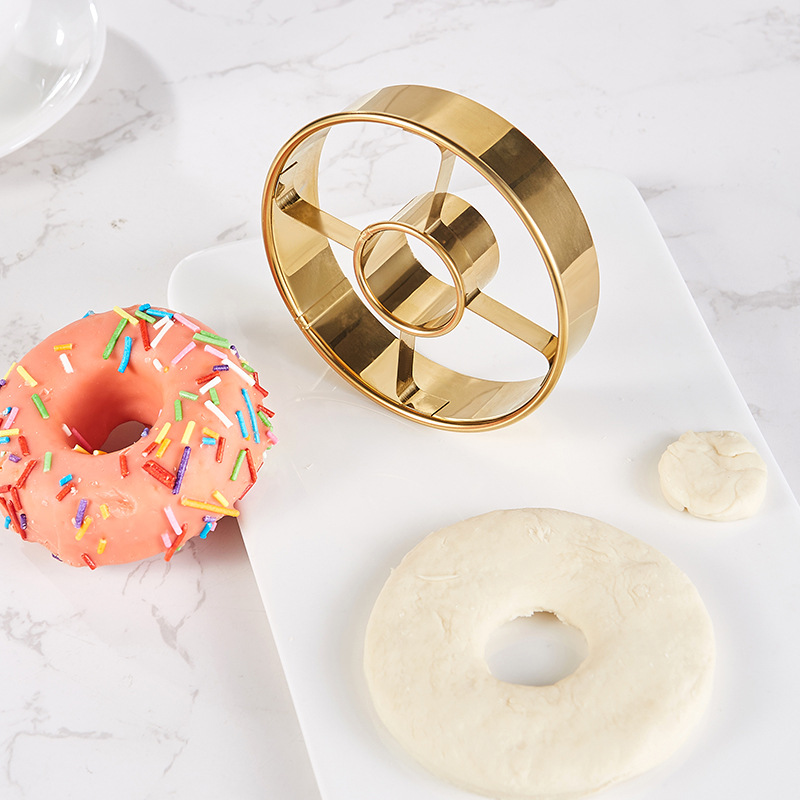 Stainless Steel Donut Mold Kitchen Baking Mousse Round Cake Cutting Mold Cookie Cookie Mold Baking Mold