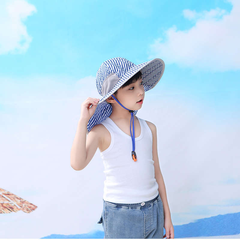 Summer Children's Outdoor Sunscreen Sun Hat Quick-drying Waterproof Fisherman Hat UV-resistant Travel Sunshade Hat