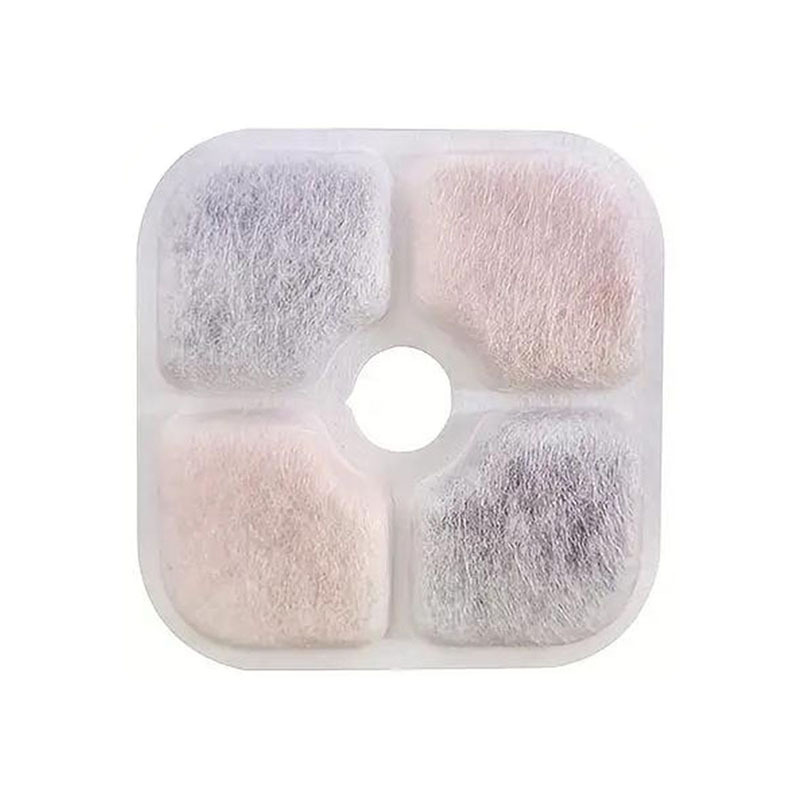 Cross-border explosion smart pet water dispenser filter element triple filter resin and activated carbon filter cotton filter