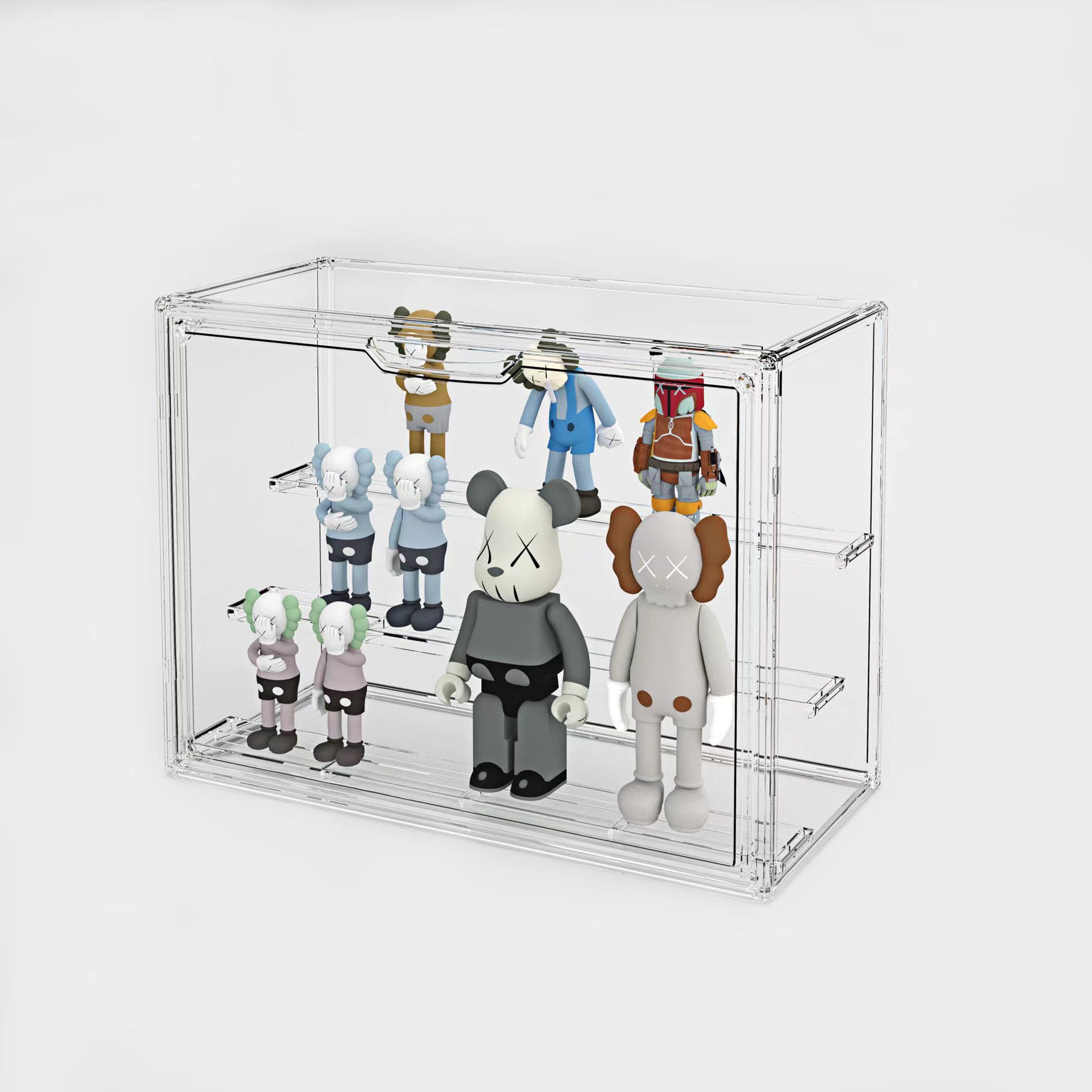 Blind Box Storage Display Rack Full Transparent Hand Display Cabinet Dustproof Bubble Mate Bag Shoes Storage Display Box