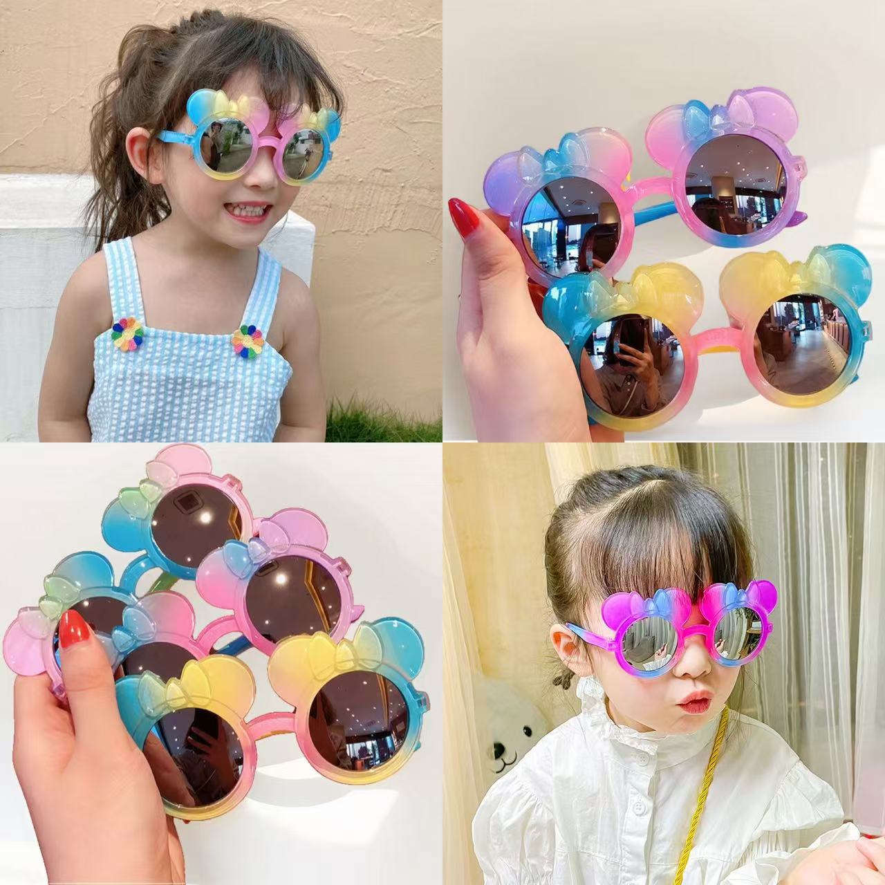 Солнцезащитные очки Рейнбоу Микки милые солнцезащитные очки для девочек милые фото оптовая продажа