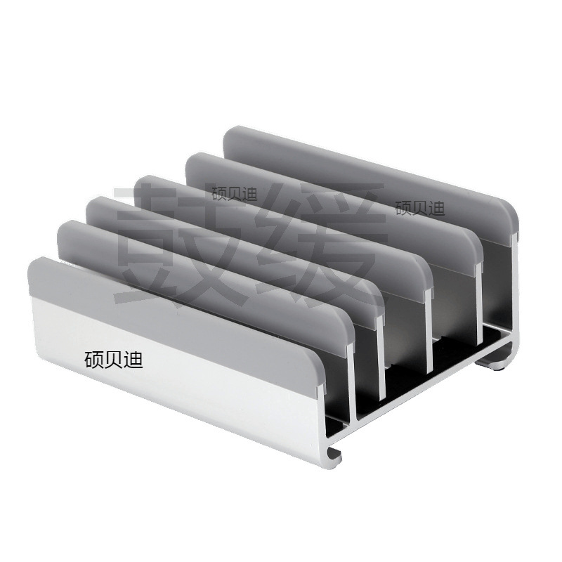 Laptop Vertical Stand Desktop Storage Five-Slot Adjustable Metal Computer Base Suitable for Keyboard Tablets