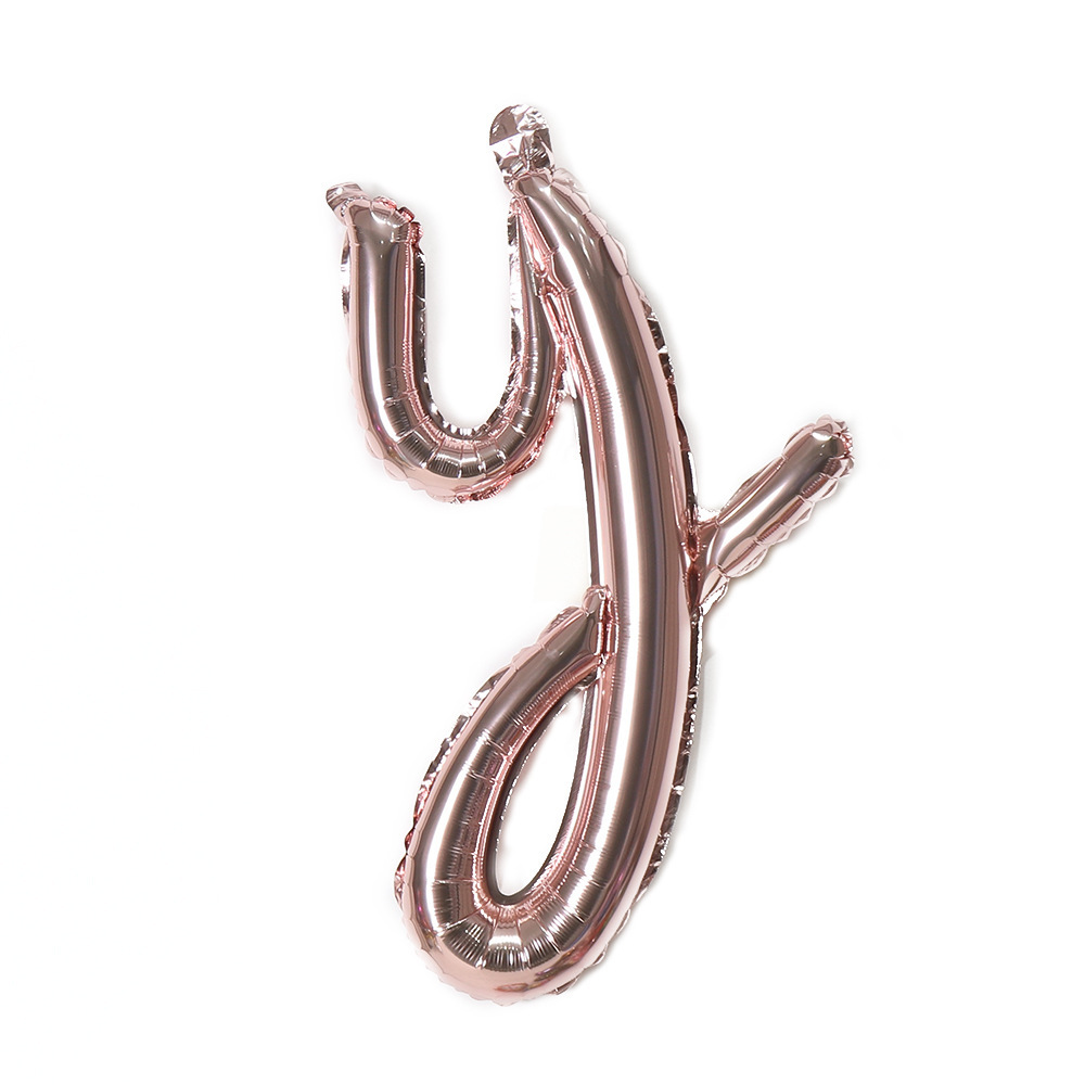 18-inch lowercase letter A- Z aluminum film balloon proposal confession hundred natural day decoration cursive letter balloon factory wholesale