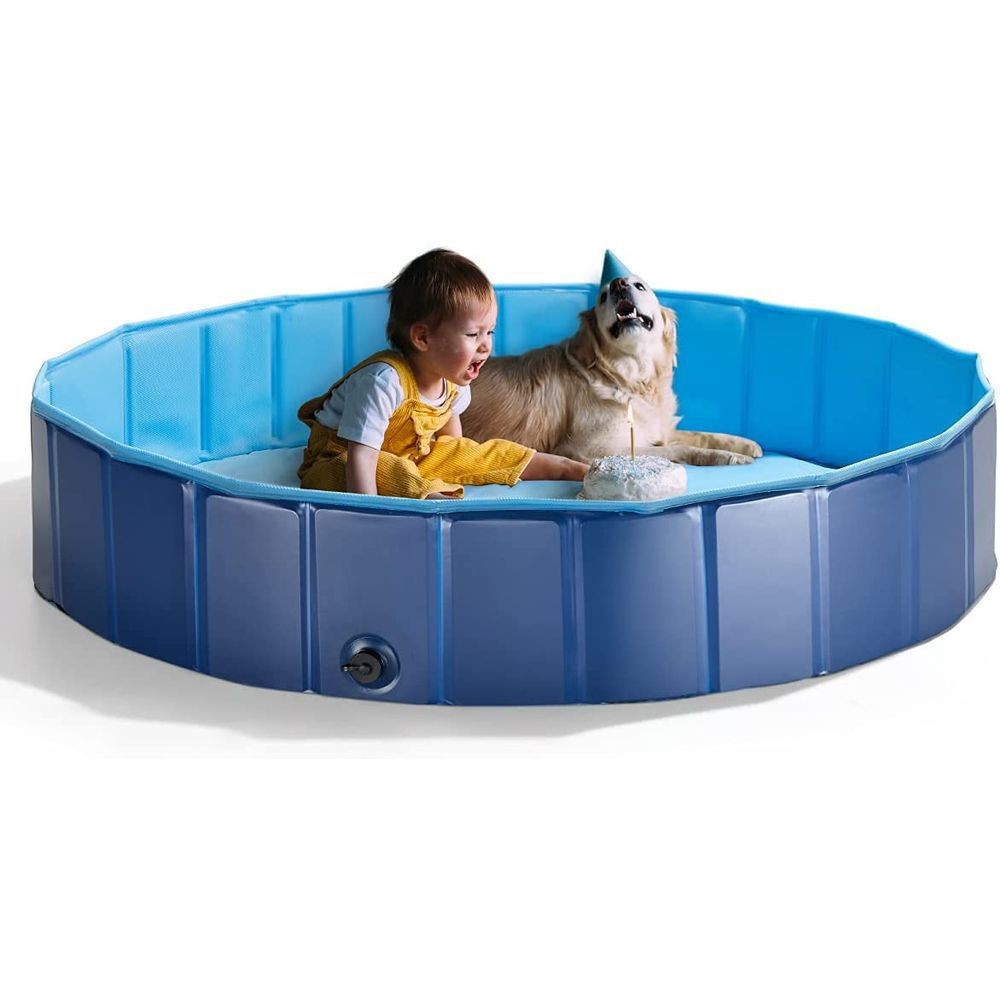 Factory in stock pvc folding bath tub dog swimming pool pet bath tub pet store bath dog cat paddling pool