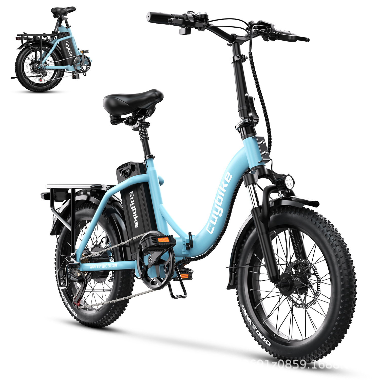 Cross-Border electric bicycle for striding 20-inch wide tire mountain bike snowmobile electric booster battery car