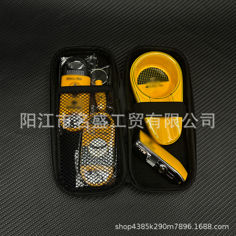 Cigar Cutter Set, Cigar Scissors, Three-Piece Set, Cigar Lighter, Ashtray, Cigar Knife Tool, Cigar Storage Bag