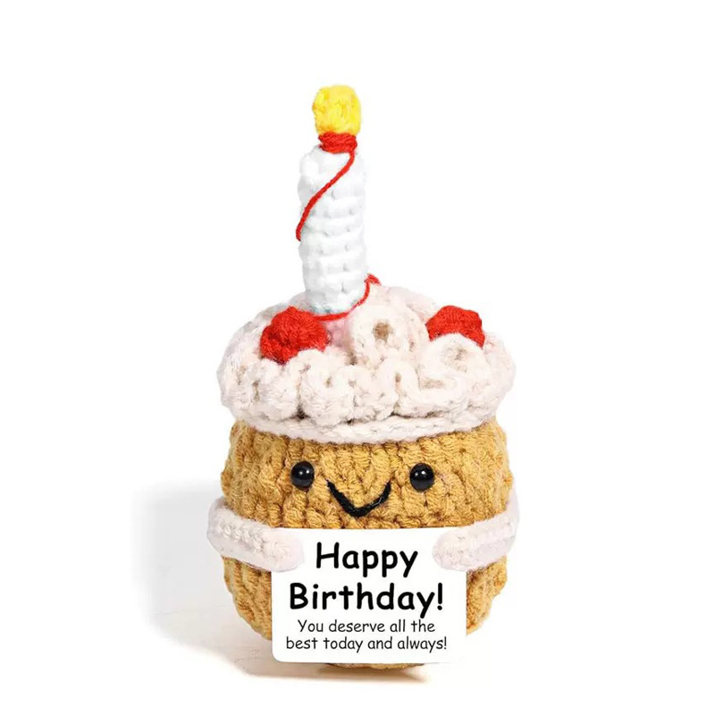 Cross-Border Popular Woolen Dolls, Hand-Knitted Dolls, Potted Plant Series, Woolen Knitted Dolls, Customized Sample Dolls