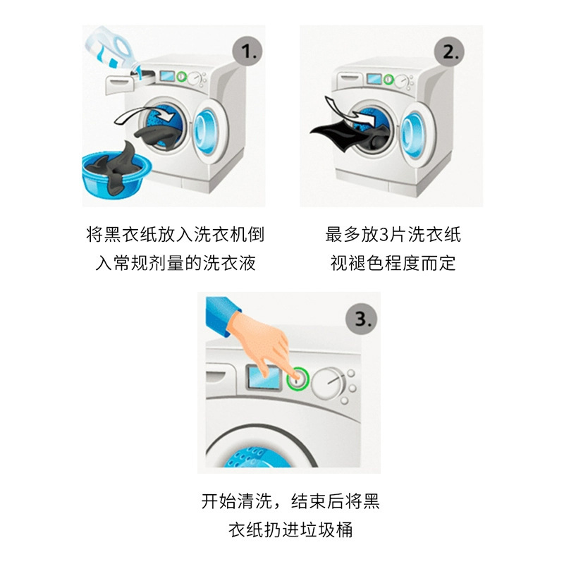 Cross-Border Black Clothing Blackening Tablets Amazon Clothes Color Fixing and Fading Repair Advanced Reducing Agent Bright Laundry Tablets