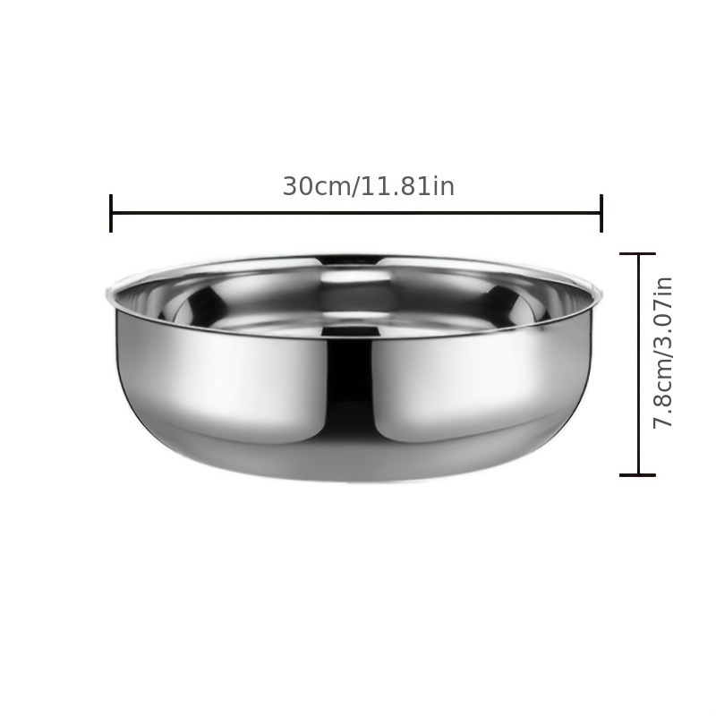 Multi-function large stainless steel mixing bowl-perfect for dough, salad and soup | easy to clean