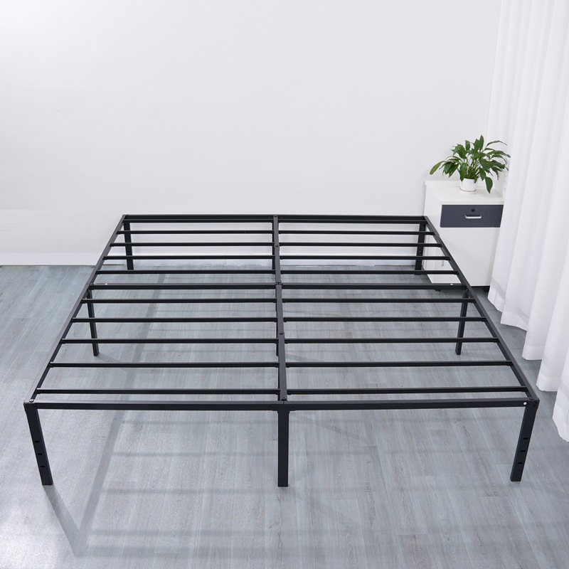 Amazon Bold Double Wrought Iron Bed Dormitory Simple Bed Frame Rental Room 2.4m Iron Bed Home Master Bedroom