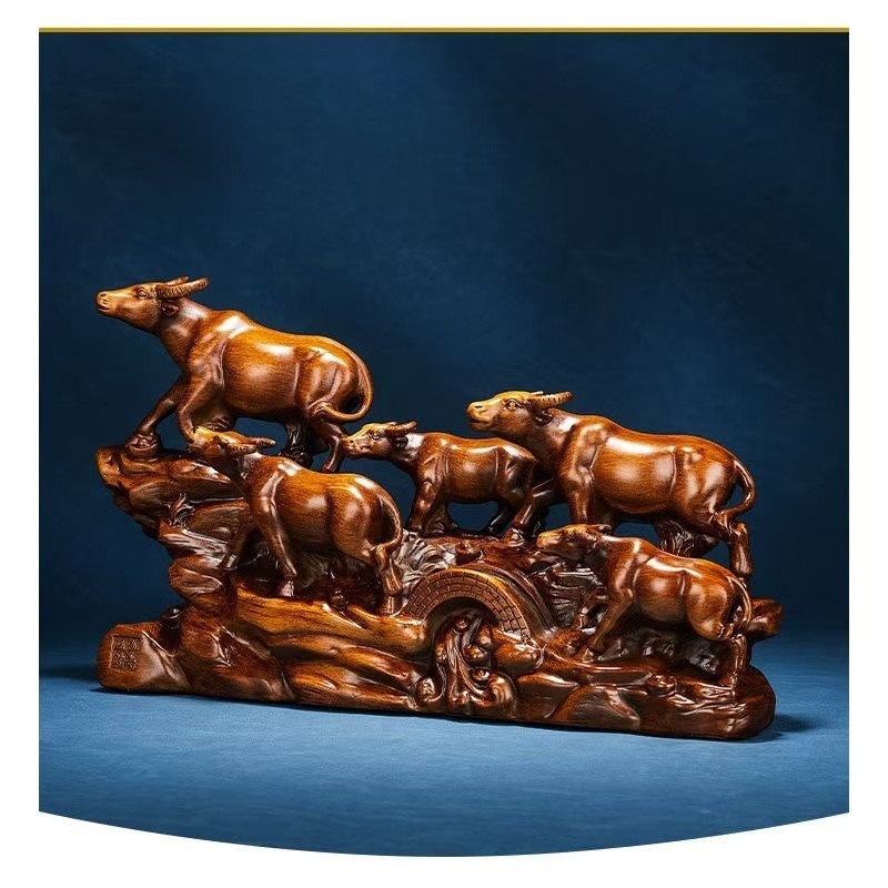 Hot-Selling Ornaments, Five Cows, Cow-Themed Decorations, Zodiac Signs, Home Living Room, Wine Cabinet, Office Opening, Housewarming Gift