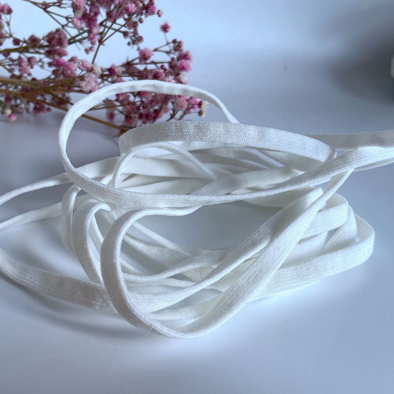 Spot wholesale 6mm8mm black and white spandex bag root Elastic Hollow flat shoelaces lazy elastic shoelaces color