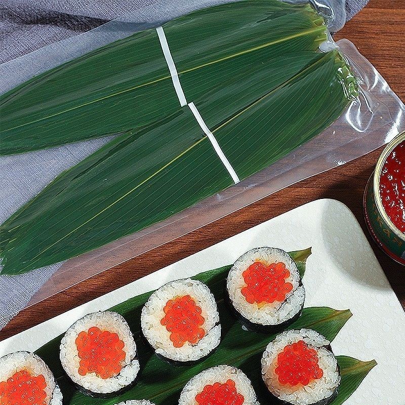 Japanese Sushi Cuisine Small Bamboo Leaves 100 Pieces/Pack Fresh-Keeping Small Bamboo Leaves High-End Presentation 30 Packs/Box Free Shipping