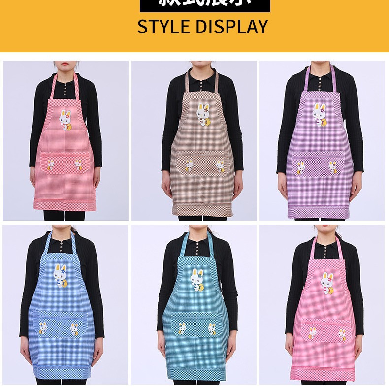 Factory Polyester Apron Summer Apron Adult Korean Style Work Clothes Logo Hotel Gift Kitchen Apron