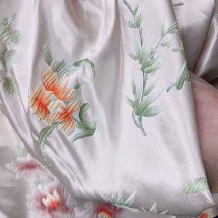 [factory direct] 140 door positioning printing crown music crepe processing flexible wholesale