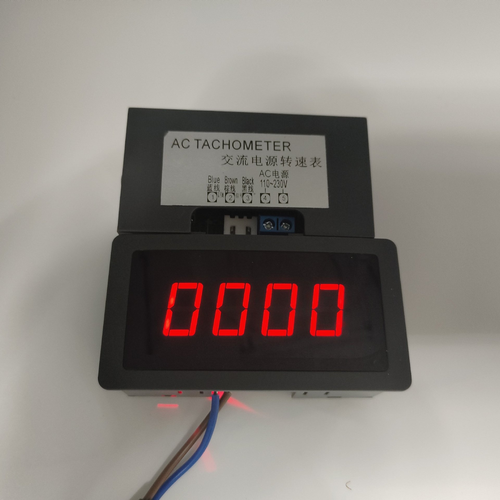 Тахометр с цифровым дисплеем 220V AC высокой точности с датчиком Холла