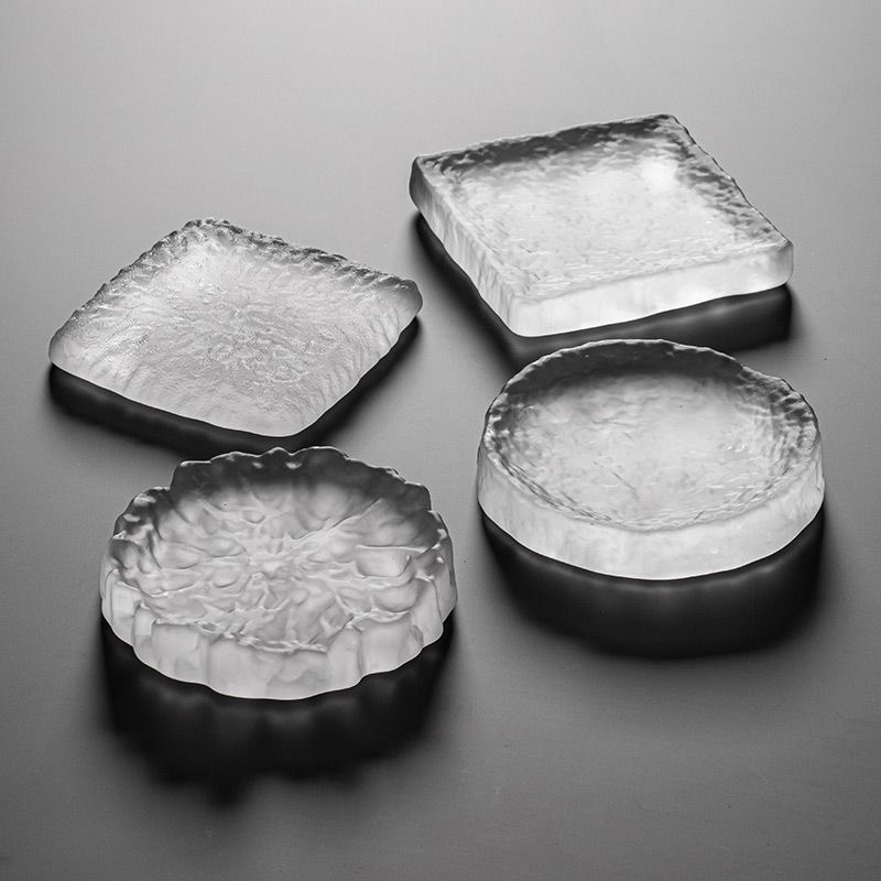 Japanese Style Glass Pot Bearing Kung Fu Tea Set Accessories Glass Teapot Tea Cup Holder Household Tea Tray Simple Tea Table Coaster