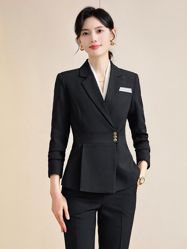 High-end Professional Suit suit Temperament Goddess Fan Jewelry Store Sales Department Hotel Front Desk Work Clothes Workplace Dress
