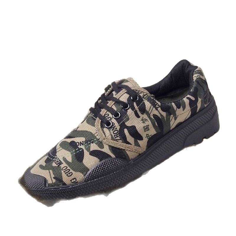 2023 Men's Liberation Shoes Single Shoes Camouflage Construction Site Training Shoes Rubber Shoes Security Military Training Labor Protection Shoes All Black