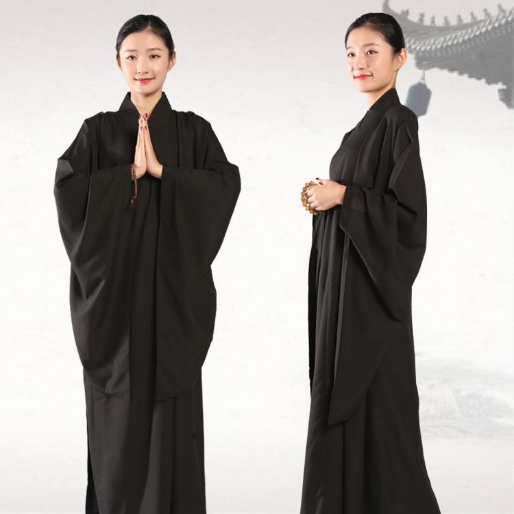 Buddha Hall Buddha Worshiping Dharma Association Haiqing Justifu Female Men's Monk's Suit Monk's Suit Buddha's Suit Haiqing Saffron Brown