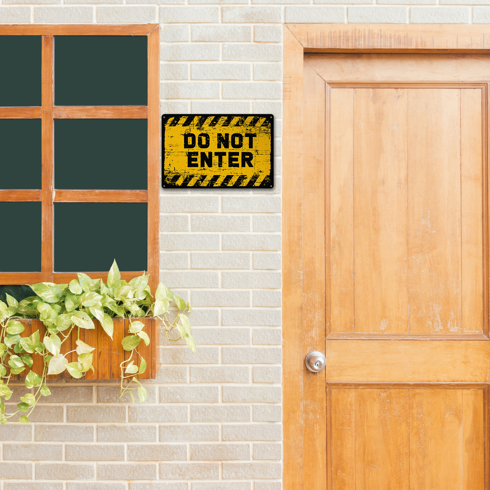 Cross-border retro creative warning board outdoor waterproof anti-fading private property prohibited illegal invasion iron listing