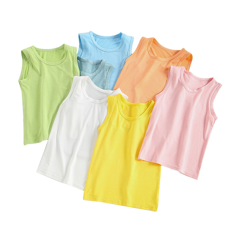 Children's small camisole summer Modal cotton thin girls boys children's clothing baby wear bottoming vest wholesale