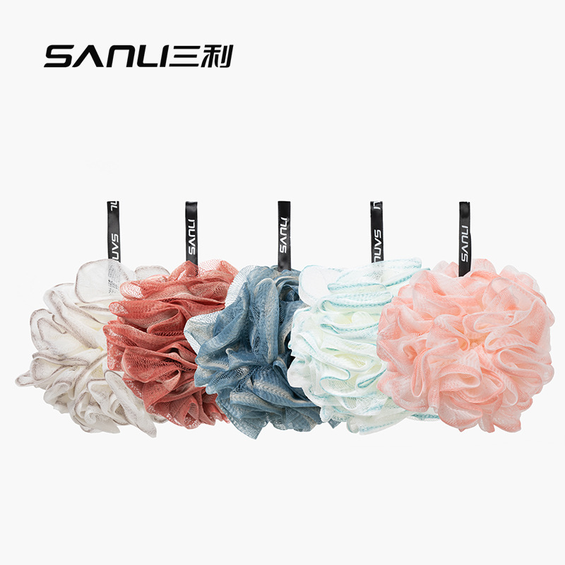 Sanli Towel Bath Ball Colorfulful Bath Flower 50g Bath Flower Scrub Back Bath Ball Toiletries Wholesale