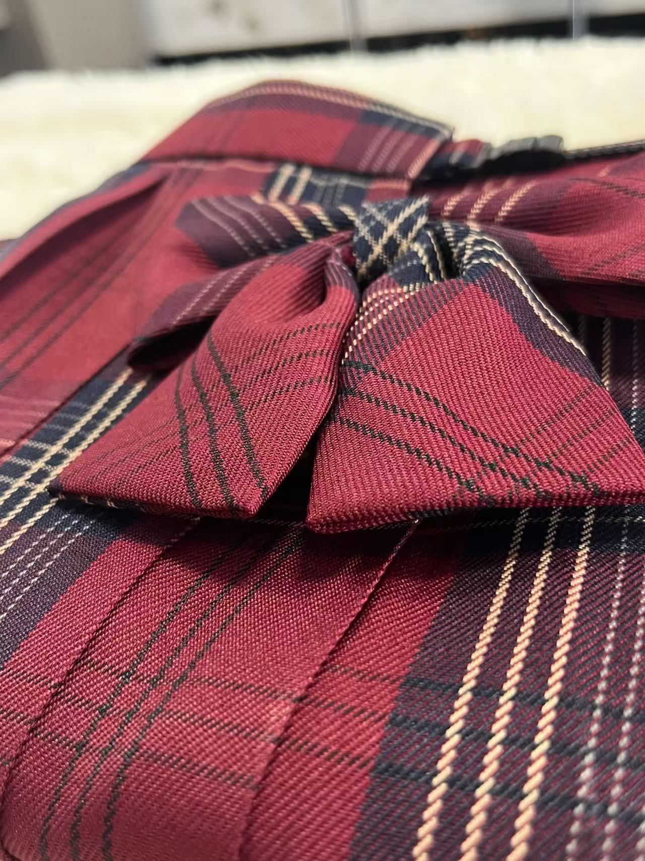 Юбка JK в клетку, высокая талия, красная, новинка весны и лета