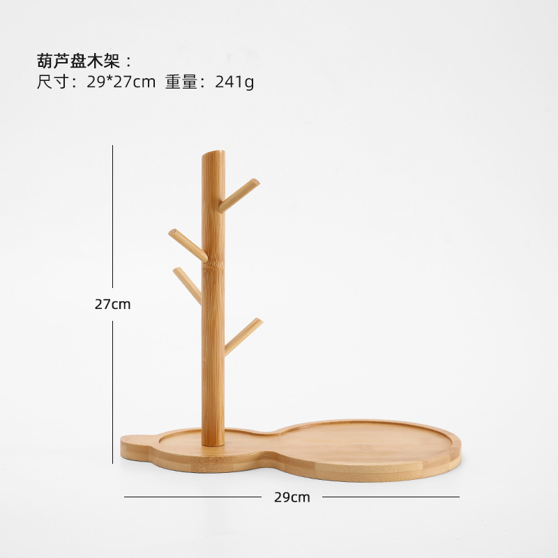 Креативная вешалка для хранения из бамбука в форме капли для ключей и мелочей в прихожей