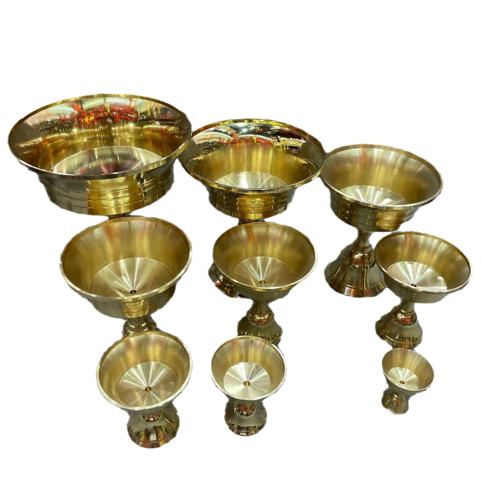 Pure Copper Butter Lamp Holder Thickened Candle Holder Buddha Front Supply Lamp High Foot Household Solid Liquid Dual-purpose Oil Lamp