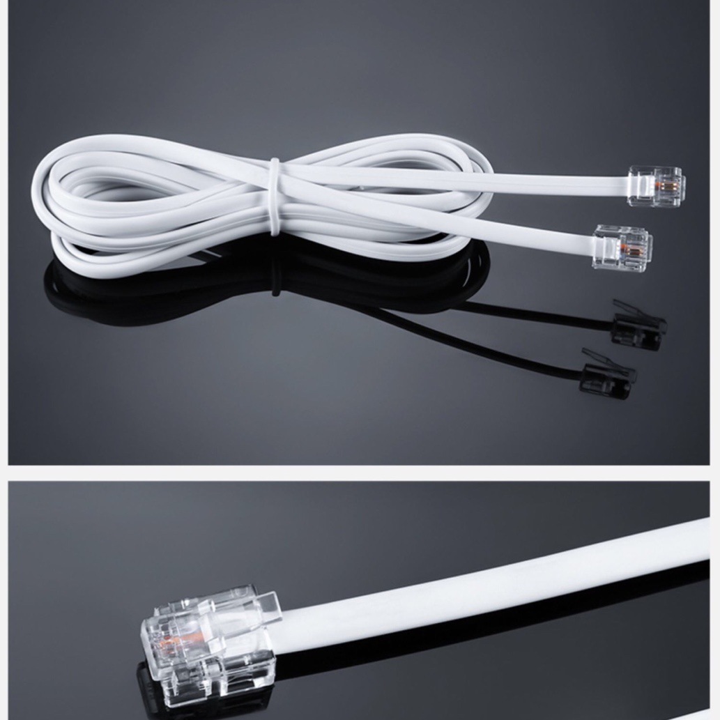 Telephone line 2-core 4-core extension line finished telephone line RJ11 fixed telephone connection line 6P2C/6P4C