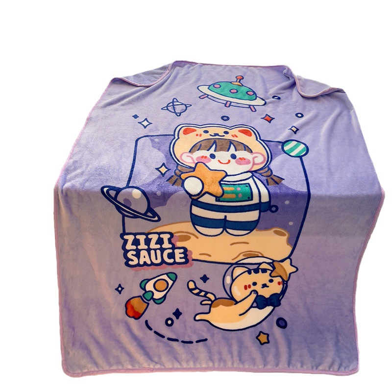 Cross-border popular strawberry bear children's blanket single-layer cartoon flannel blanket Hello Kitty coral fleece blanket wholesale