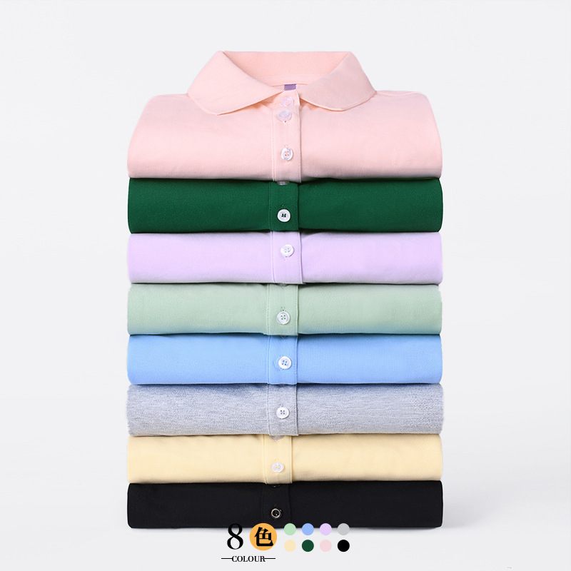 Новая зеленая рубашка-поло из пике, 2025 летняя, короткий рукав, легкая бизнес-одежда для женщин