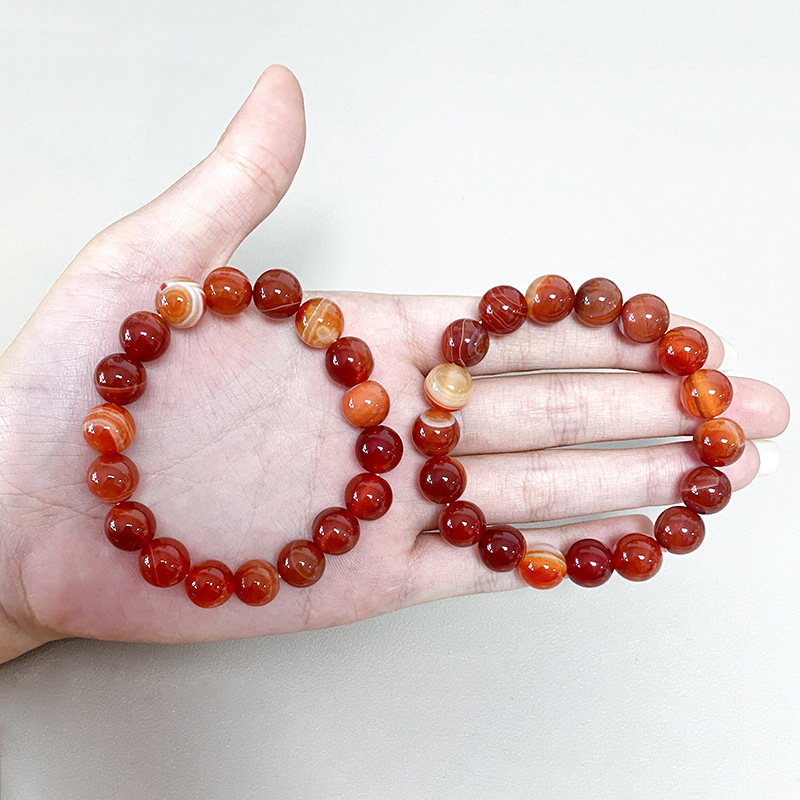 Red striped agate silk natural agate bracelet bracelet transfer agate live welfare factory wholesale