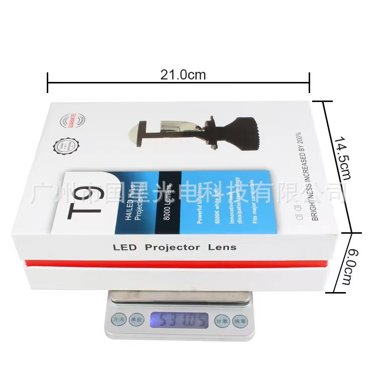 In-Stock T9Y6 Car Led Lights, Motorcycle Lights, Electric Vehicle Modified Headlights, H4 Lens Led High and Low Beam Lights